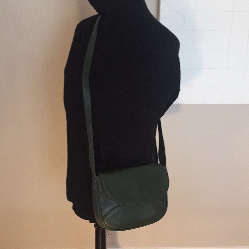 Bottega Veneta green leather crossbody bag